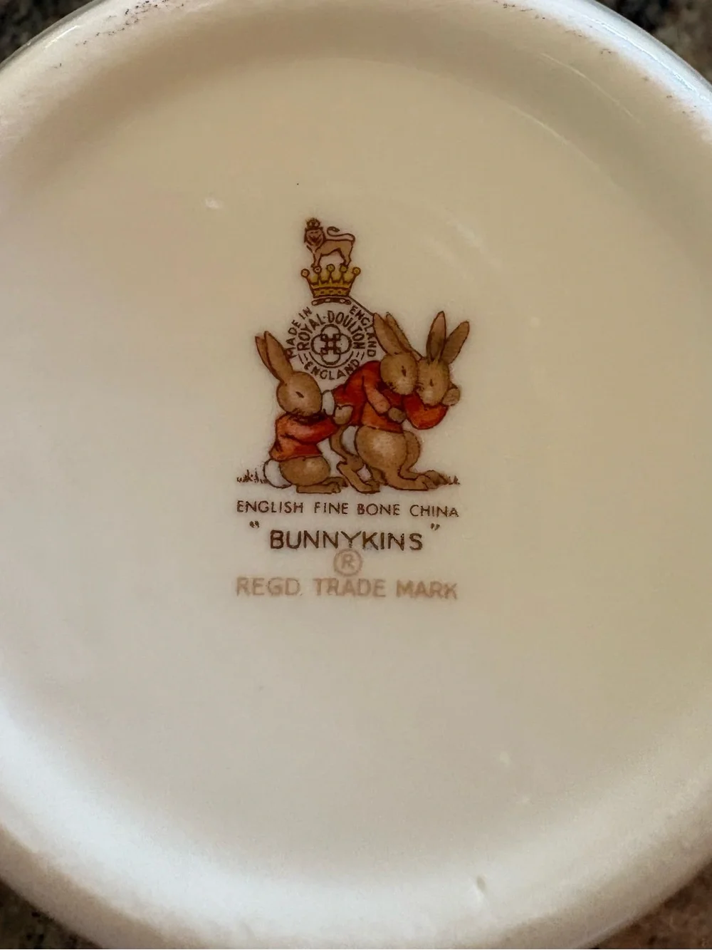 Royal Doulton “Bunnykins”Children's Bunny-Themed Ceramic Bowl and Mug Set